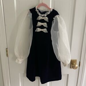 Janie and Jack Velvet Bow Dress